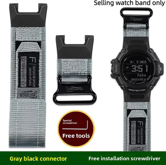 Uhrenarmband GBD H2000 Nylon, grau, Textil/NATO, Herren - Bild 1