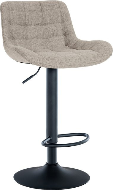 CLP Barhocker Tover Beige Höhenverstellbarer Tresenhocker mit Rückenlehne und 360 Grad Drehsitz - Bild 1