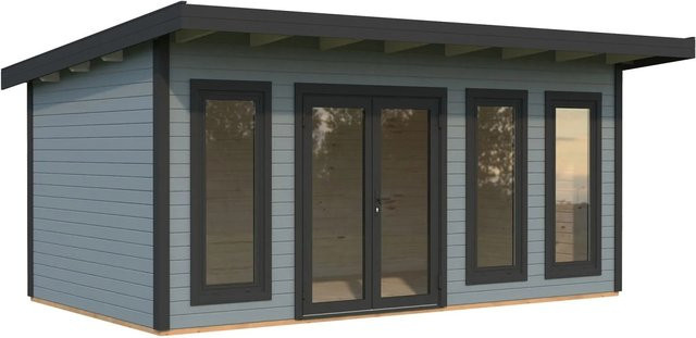 Palmako Gartenhaus Aurelia aus Fichtenholz mit Pultdach in Grau und Anthrazit inklusive Boden B/T: 530 x 300 cm - Bild 1