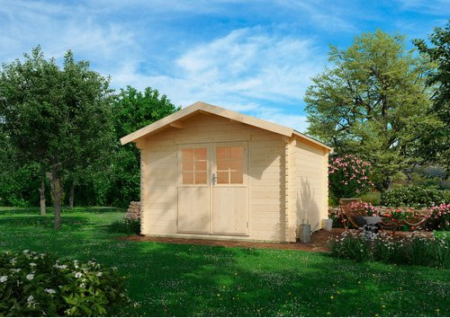 KIEHN-HOLZ Gartenhaus 44-003 aus unbehandelter Fichte in Beige, B/T: 300 x 300 cm - Bild 1