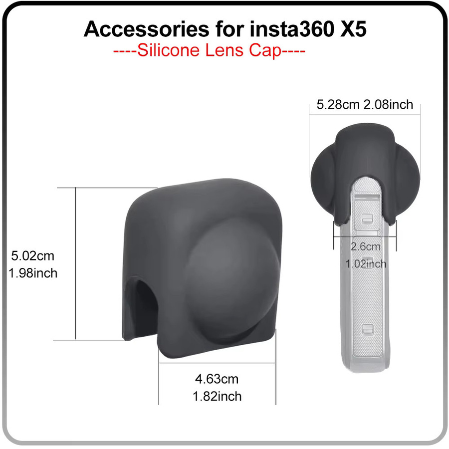 Insta360 X5 Zubehör Set in Schwarz: Silikon-Schutzhülle, Objektivschutz, Bildschirmschutz, Kappe und Aufbewahrungstasche für deine Action Camera - Bild 3