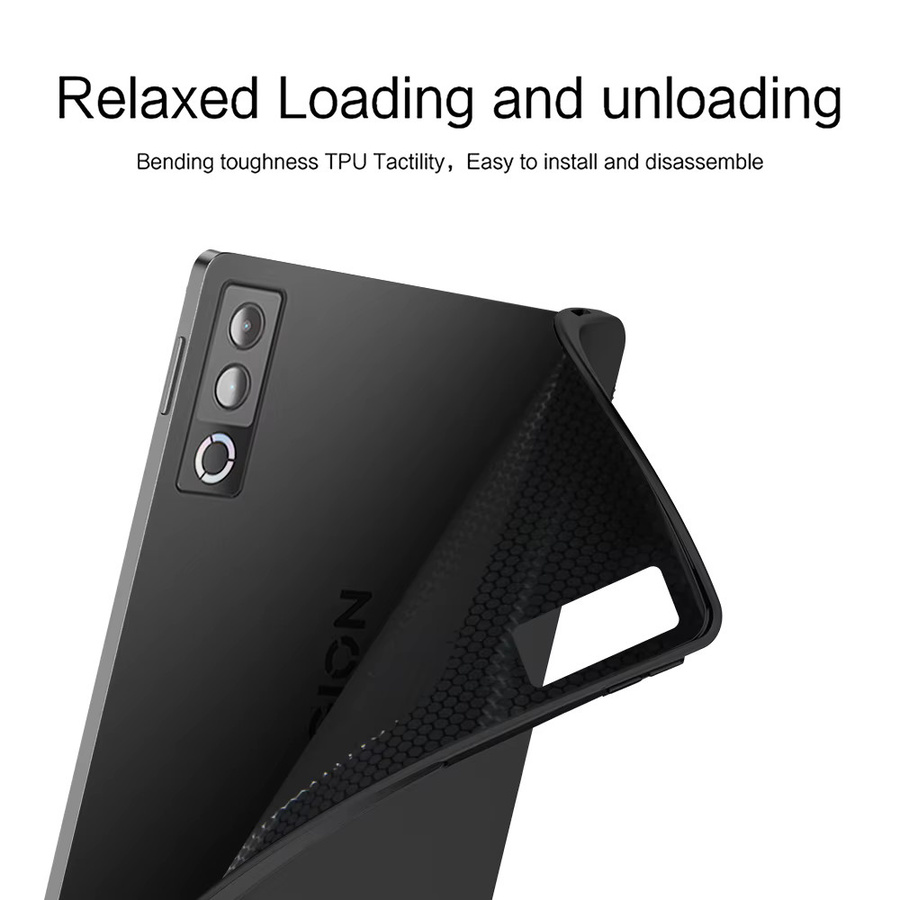 Silikon-Tablet-Hülle für Lenovo Legion Y900 13 Zoll 2026 TB522FU in Schwarz mit weicher TPU-Rückabdeckung - Bild 4