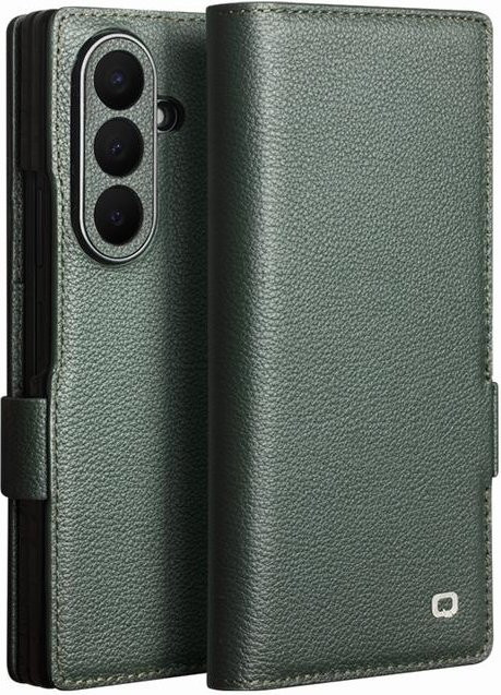 Qialino Premium Lederhülle aus echtem Rindsleder für Samsung Galaxy Z Fold 8 Ultra in Grün - Bild 1