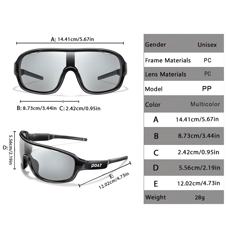 POAT Photochrome Sonnenbrille, Unisex, Vollrand, Kunststoff - Bild 2