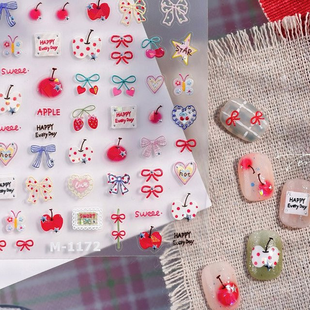 NAILFYOU Nail Art Aufkleber Sommer Obst, Maniküre Aufkleber - Bild 1