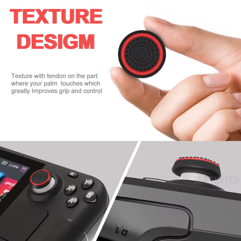TECTINTER Silikon-Analogstick-Griffkappen im 4er-Set für PS5, PS4, PS3, Nintendo Switch, Xbox One, Xbox Series X/S und Xbox 360 Controller - Bild 4
