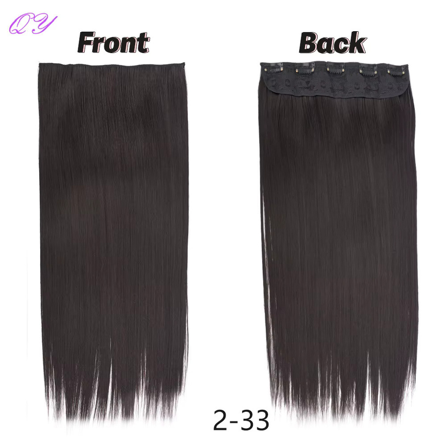 IQRYR WIG Haarverlängerungsperücke, synthetisch, schwarzbraun, Damen - Bild 5