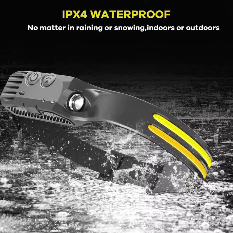 USB wiederaufladbare LED-Sensor-Stirnlampe mit XPE und COB-Scheinwerfer, wasserdichte Arbeitslampe für Camping und Angeln - Bild 4