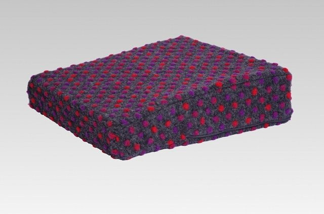 Linke Licardo Aufstehhilfe aus Wolle mit Noppen in Anthrazit, B/T/H: 40 x 40 x 10/6 cm - Bild 1