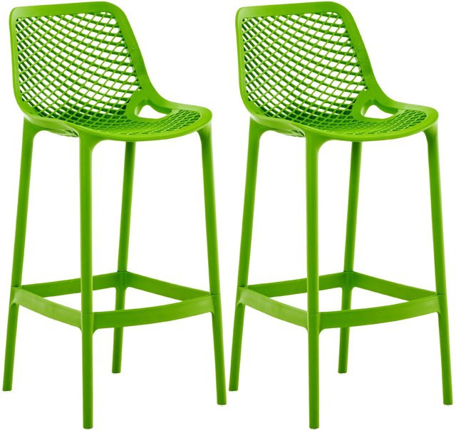 CLP Barhocker 2er Set Air aus Polypropylen, wetterfeste Gartenstühle mit Lehne, UV-beständige Tresenstühle bis 160 kg Belastbarkeit - Bild 1