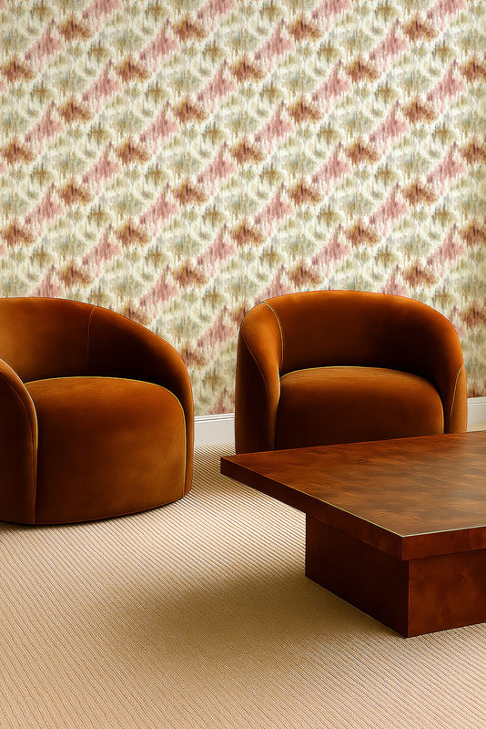 Clarke & Clarke Wallpaper Trueno Abstract Modern Non-Woven in Spice/Blush (Pink, Rot, Beige, Multicolour) - Bild 3