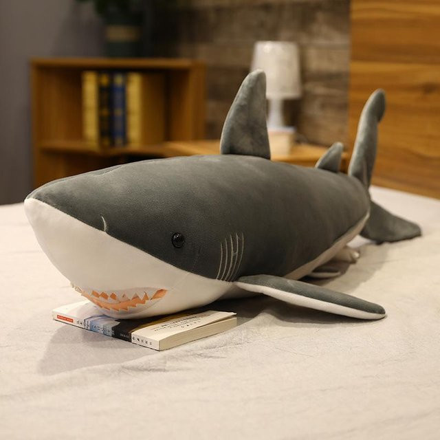 Yiran toy Megalodon Hai Plüschtier, 60cm, Grau - Bild 1