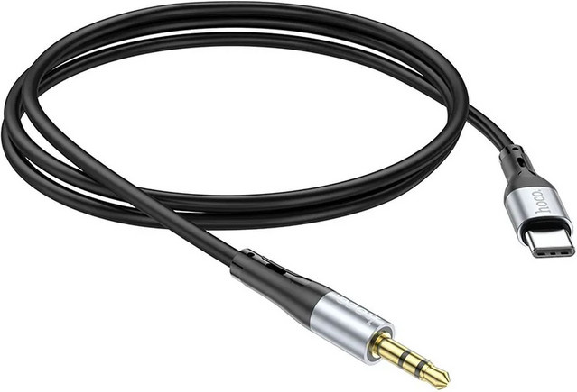 HOCO UPA22 Audio-Kabel USB-C auf 3,5mm Klinke, Schwarz, 1m - Bild 1