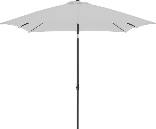 Doppler Sonnenschirm Basic Push Up in Hellgrau mit Höhenverstellung und Aluminiumgestell, B/T: 210 x 210 cm - Bild 1