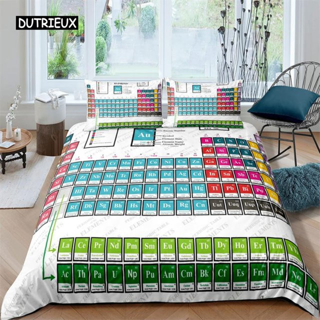Bettwäsche Set Periodensystem der Elemente von Binchi Outdoor Product aus Mikrofaser, Mehrfarbig, B/H: 140 x 210 cm - Bild 1