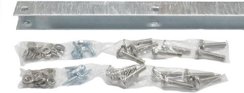 hadra Zaunanschluss-Set aus verzinktem Stahl mit 2 U-Profil-Leisten und Schrauben, Farbe: Silber, für Zaunhöhe 2030 mm - Bild 1