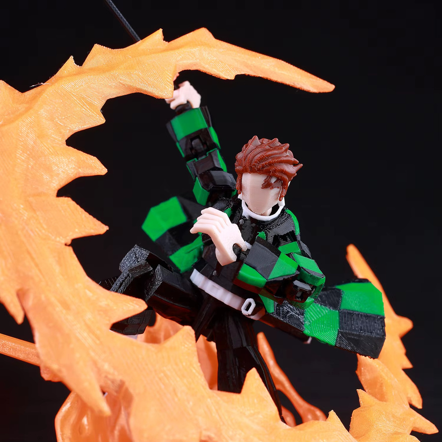 Bandai Demon Slayer Actionfigur Akaza und Tanjiro Kamado mit 13 beweglichen Gelenken für Anime-Fans - Bild 3