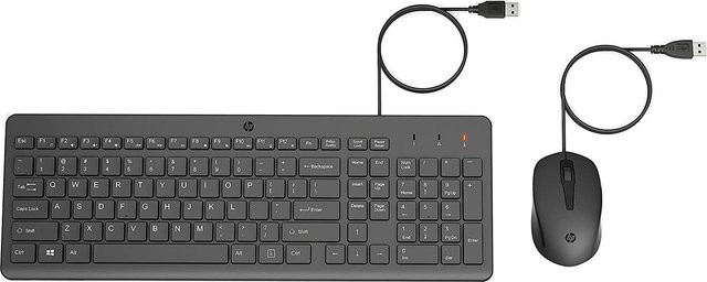 HP 150 Tastatur-und-Maus-Set USB QWERTY Englisch Schwarz (240J7AA#ABB) - Bild 1