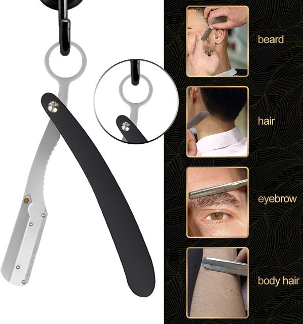 Tragbares Klapp-Rasiermesser mit Kunststoffgriff, Unisex - Bild 1