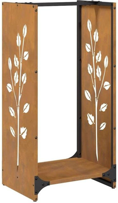 Vidaxl Brennholzregal aus wetterfestem Stahl, B/T/H: 40 x 30 x 80 cm - Bild 1