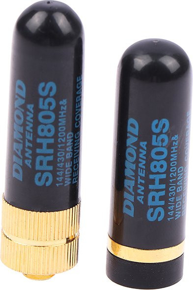 Baofeng SMA-M/SMA-F Dualband-Antenne UHF+VHF SRH805S für Walkie Talkie in Schwarz - Bild 1