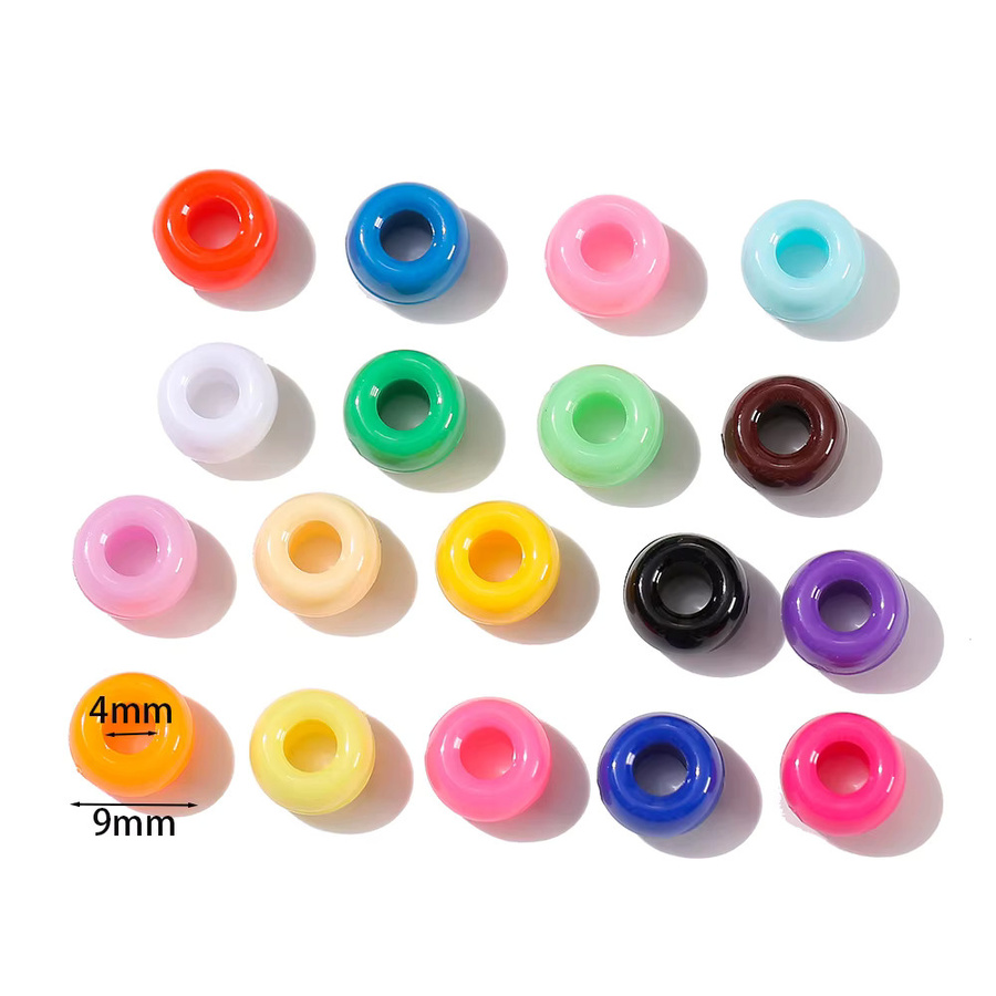 YouYoungDifferent Spacer Perlen, 9mm, Acryl, mehrfarbig, Kinder - Bild 2