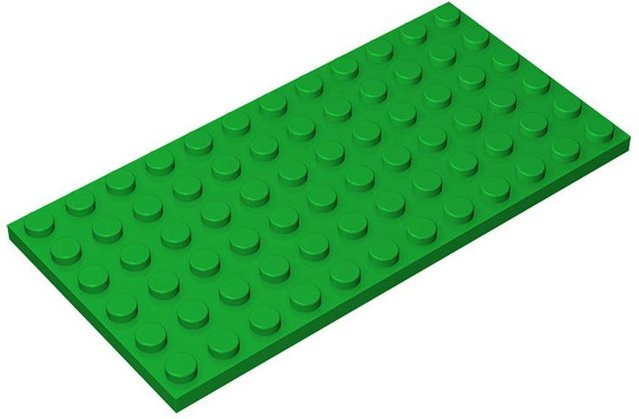 Yiran toy Grundplatte 6x12 Noppen grün 10-teiliges Set - Bild 1