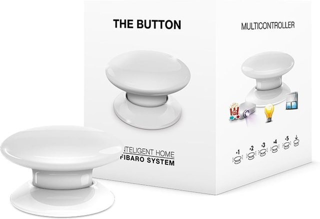 Fibaro The Button Smart Home Funk-Taster in Weiß - Bild 1