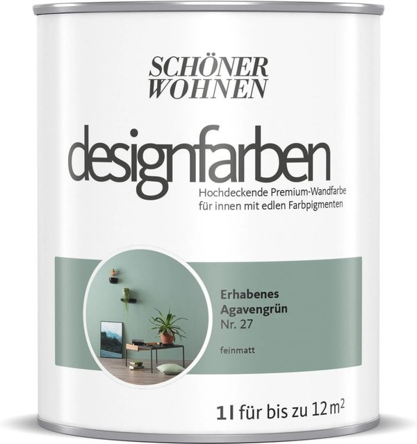 Schöner Wohnen Designfarbe Erhabenes Agavengrün in Holzoptik, tropffrei und konservierungsmittelfrei - Bild 1