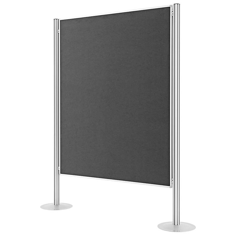 Magnetoplan Präsentationswand Filz Grau beidseitig verwendbar B: 180,0 cm, H: 134,5 cm - Bild 3