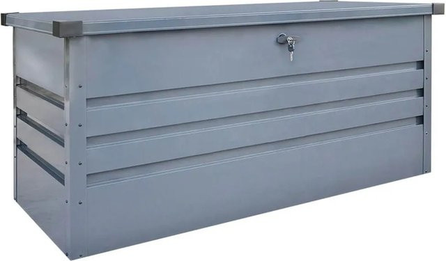 Home Deluxe Megabox XL Metallaufbewahrungsbox aus verzinktem Stahlblech, Anthrazit/Grau, B/T/H: 56,0 x 56,0 x 62,0 cm, 400 L - Bild 1