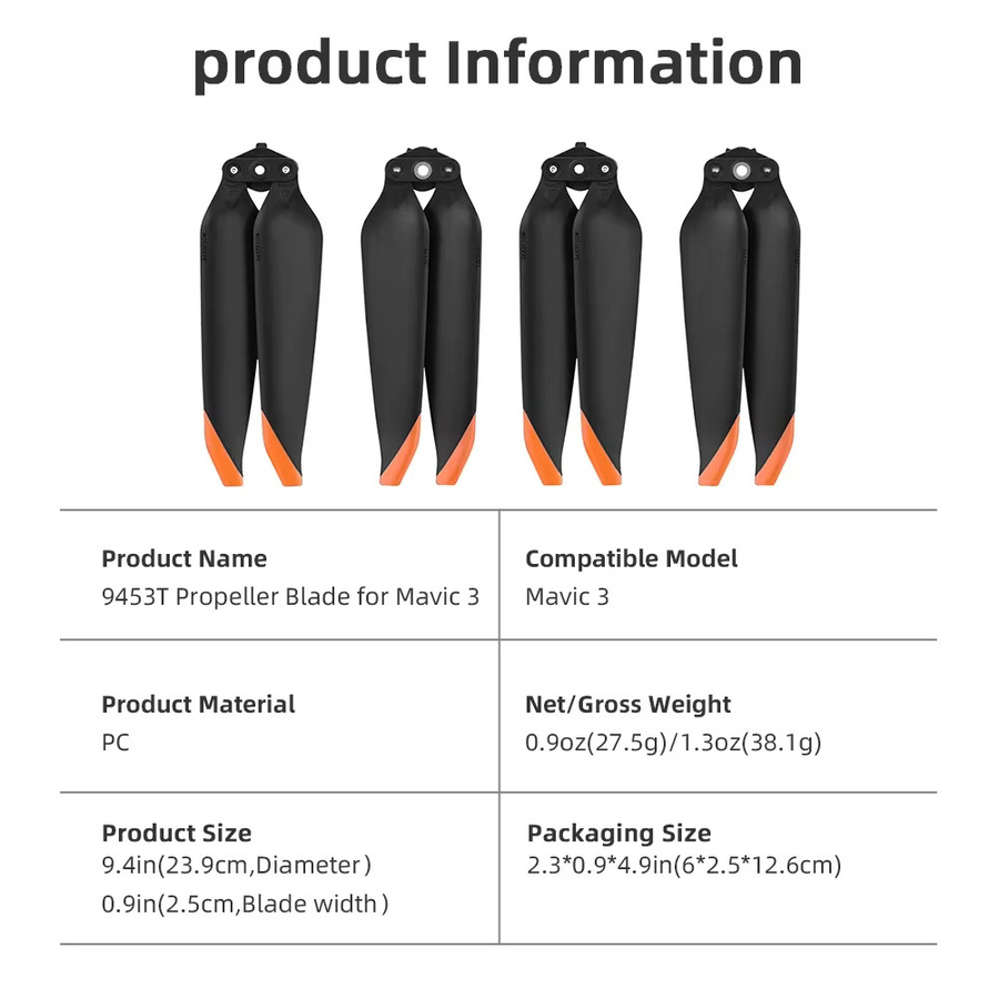 DJI Propeller 9453T für Mavic 3 Pro Classic mit Schnellverschluss und faltbarem Design - Bild 4