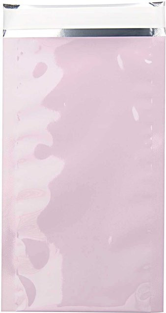 Rico Design Versandtaschen Metallic DIN lang in Rosa, 5 Stück - Bild 1