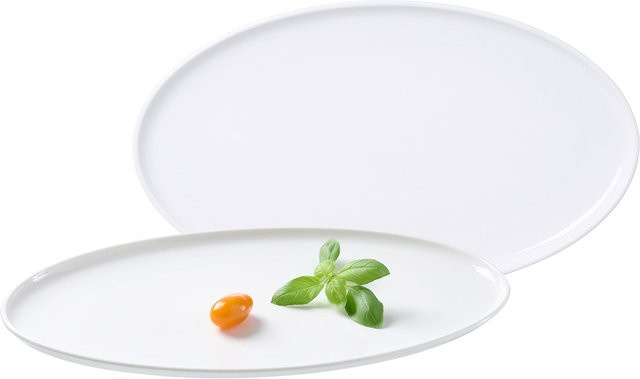 Ritzenhoff & Breker Servierplatten Skagen Oval, Weiß, 2er Set, B: 35,5 cm, T: 20 cm - Bild 1