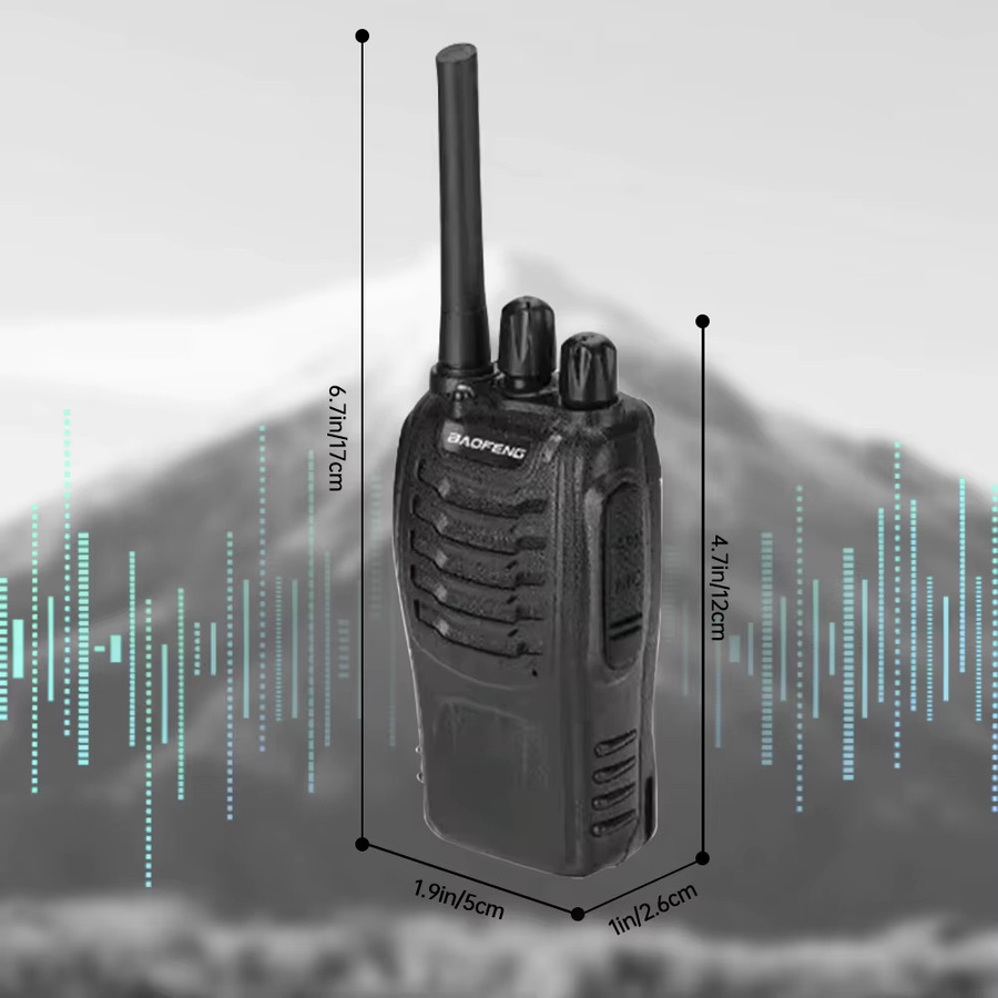 Baofeng BF-88E Tragbares Kabelloses Handfunkgerät mit Großer Reichweite 446MHz 16CH UHF Amateurfunk Zweiwege-Radio in Schwarz - Bild 3