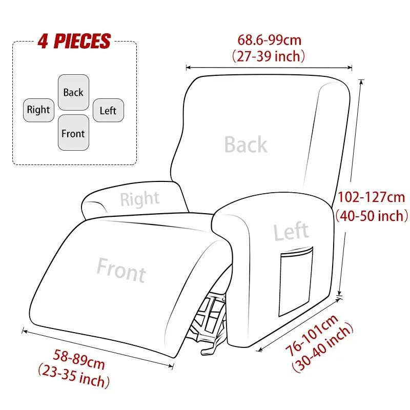 Jacquard Relaxsesselbezug mit Blättermuster, elastischer Spandex-Sesselüberwurf und wasserabweisender Stuhlhussen aus Polyester - Bild 2