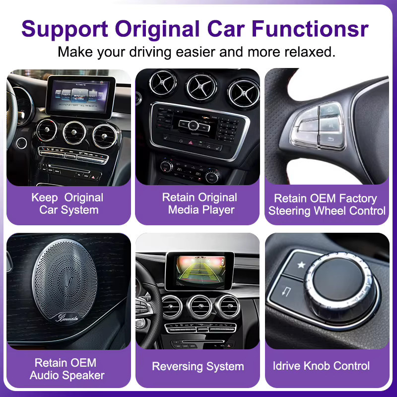AUTOTOP Linux Carplay Autoradio Stereo mit 12,3 Zoll Display für Mercedes Benz W205 GLC C V Klasse W447 GLA CLA 2015-2019 NTG5.0 Airplay in Schwarz - Bild 3