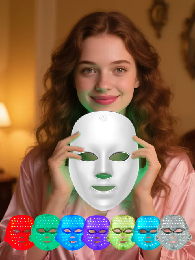 Foreverlily LED-Gesichtsmaske, 7-Farben, Anti-Aging, Gesicht - Bild 5