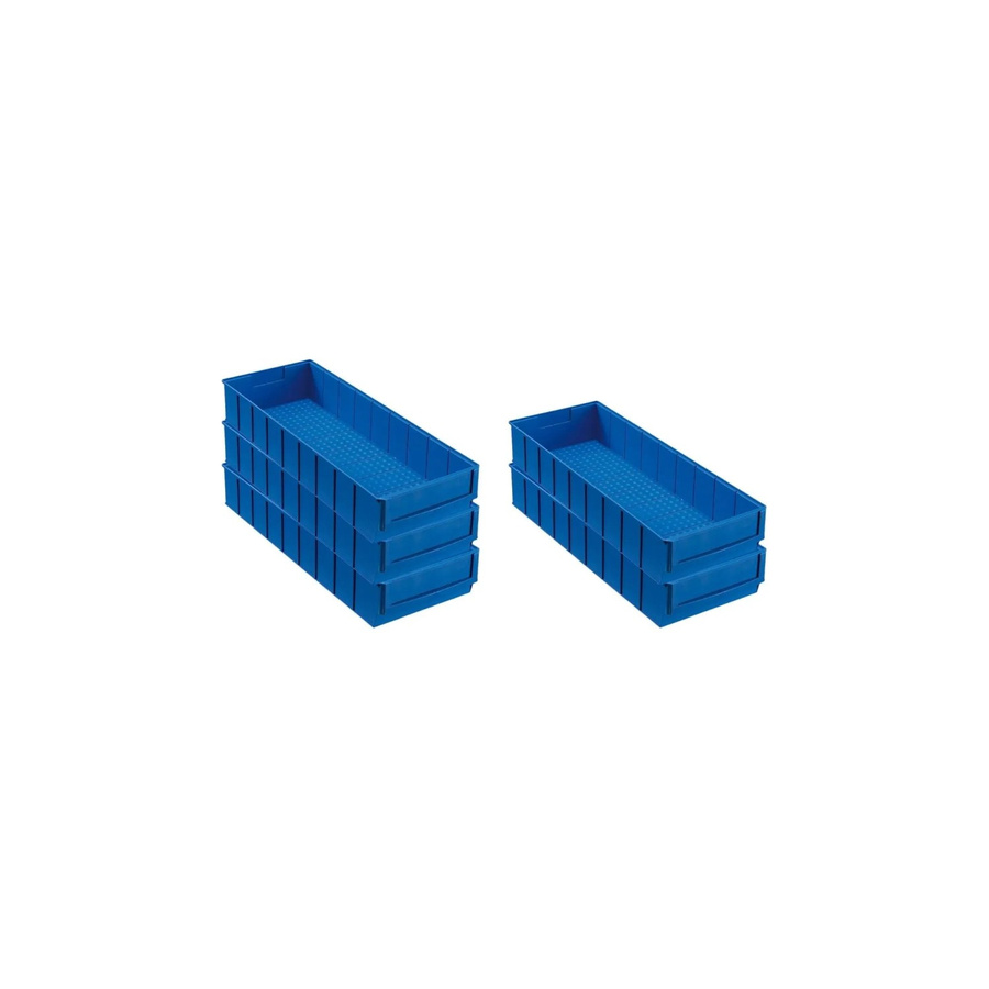 PROREGAL SparSet 5x Blaue Industriebox 500 Sortimentskasten aus Kunststoff, H: 8,1 cm, B: 18,3 cm, T: 50 cm, 6 Liter - Bild 2
