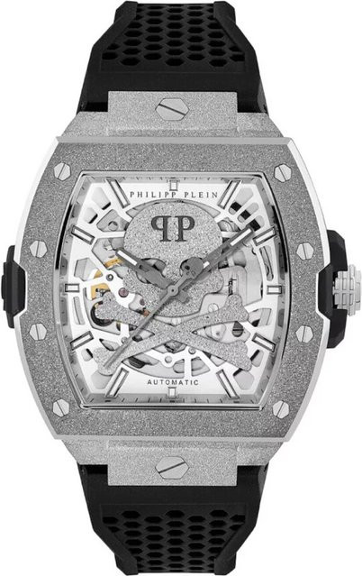 Philipp Plein Herrenuhr Automatik, Edelstahl, 44 mm, Silber, 5 ATM - Bild 1