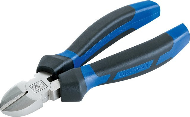 LUX-TOOLS Seitenschneider aus gehärtetem Stahl in Blau, 160 mm - Bild 1