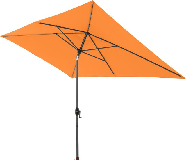 Doppler Mittelstockschirm MyZone in Orange mit Auto-Tilt und Kurbelmechanik, B: 300 cm, T: 200 cm - Bild 1