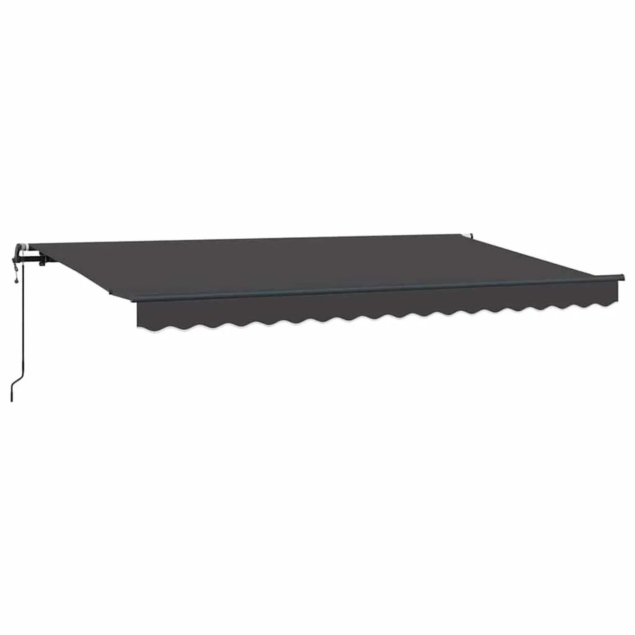 vidaXL Einziehbare Markise Anthrazit mit Fernbedienung und Wandhalterung, B: 400 cm, H: 200 cm - Bild 2