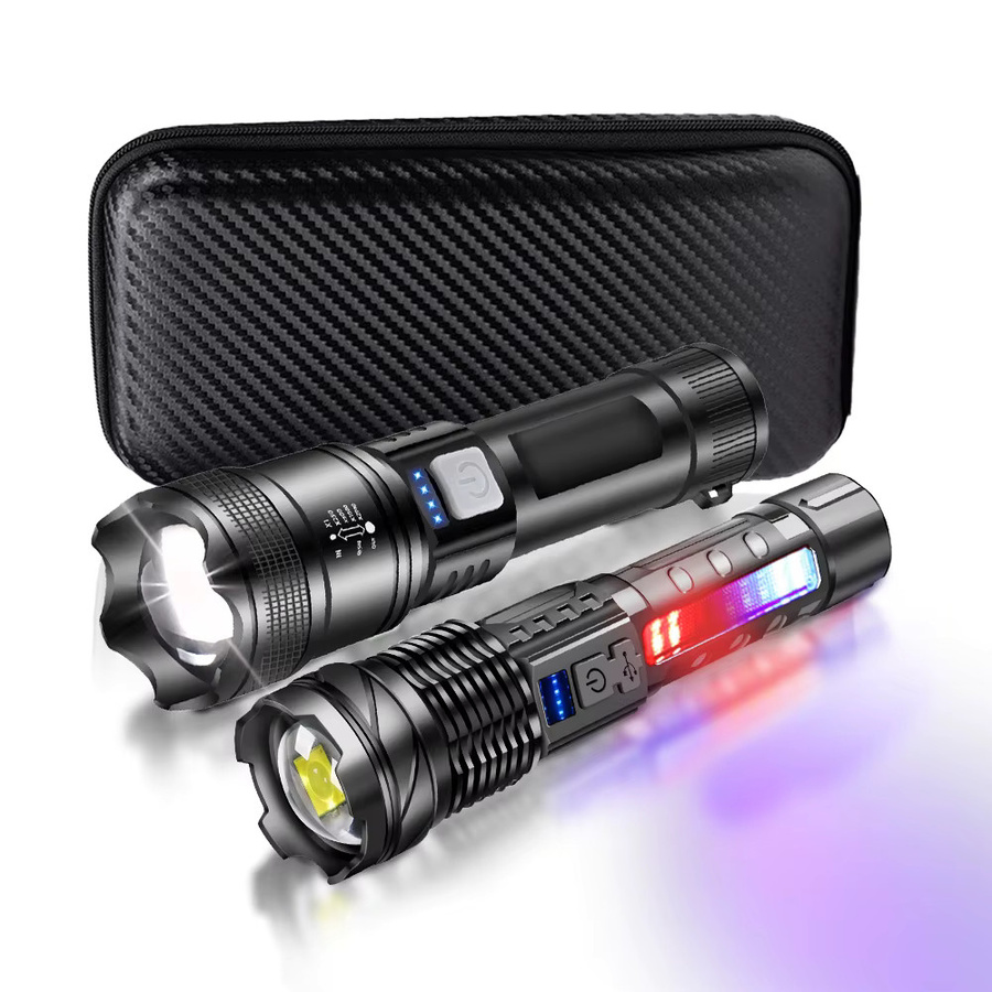Heinast Handtaschenlampe in Schwarz, leistungsstarke wiederaufladbare Taschenlampe aus Metall mit Zoom für Outdoor-Abenteuer - Bild 7