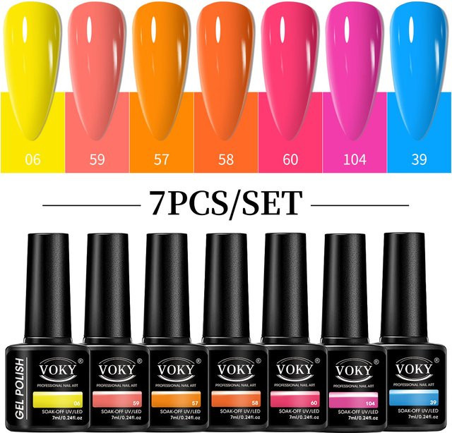 VOKY Gel-Nagellack-Set, 7-teilig, glänzend - Bild 1