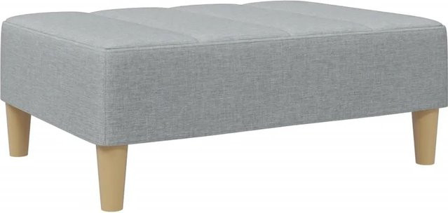 vidaXL Fußhocker modern Hellgrau Stoff B: 77 cm, T: 55 cm, H: 31 cm - Bild 1