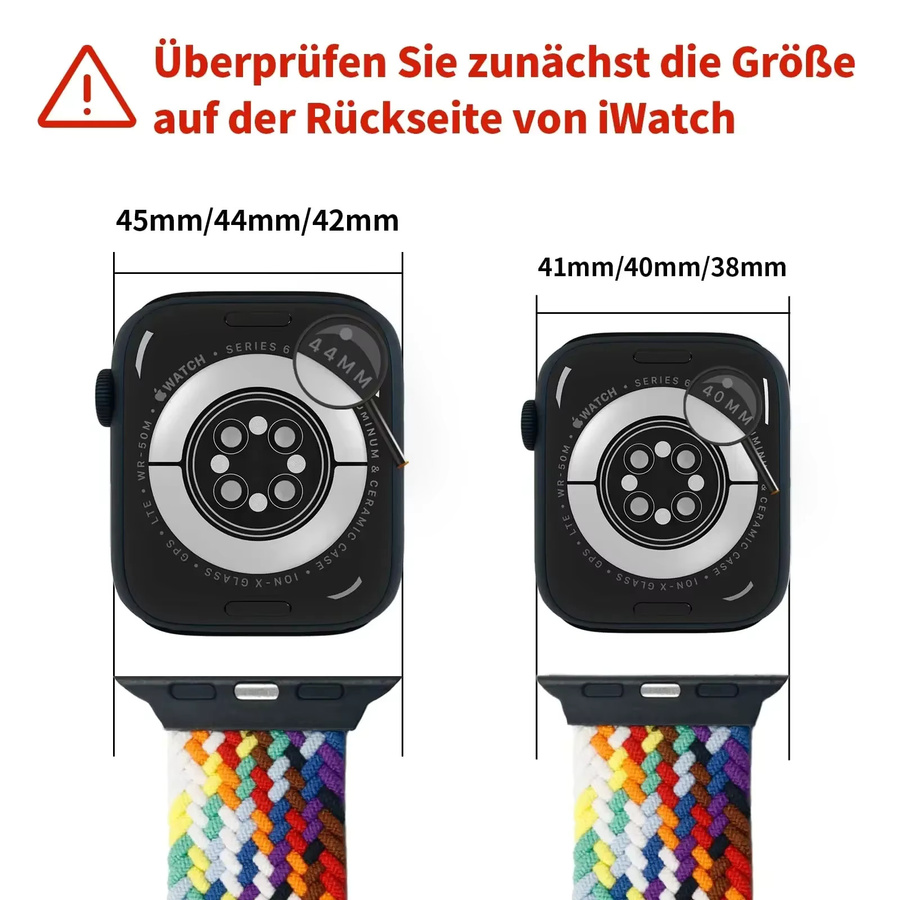 PEO Uhrenarmband Nylon, geflochten, Bunt, Unisex - Bild 2