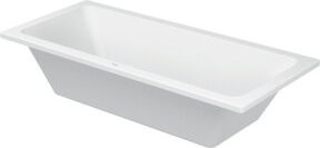 Duravit Rechteck-Badewanne D-Code in Weiß mit zentralem Ablauf und 2 Rundungen B/T/H: 180 x 80 x 42 cm - Bild 1