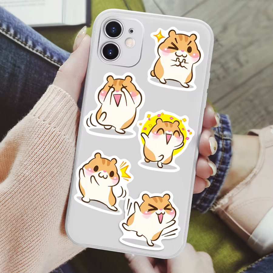 Wasserdichte Cartoon-Hamster-Aufkleber in Multicolour für Kinder zum Dekorieren von Tagebüchern, Laptops und Flaschen - Bild 2
