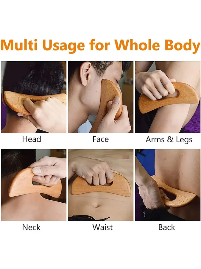 DUTRIEUX Holz-Gua-Sha-Werkzeug für Körpermassage, Unisex - Bild 3